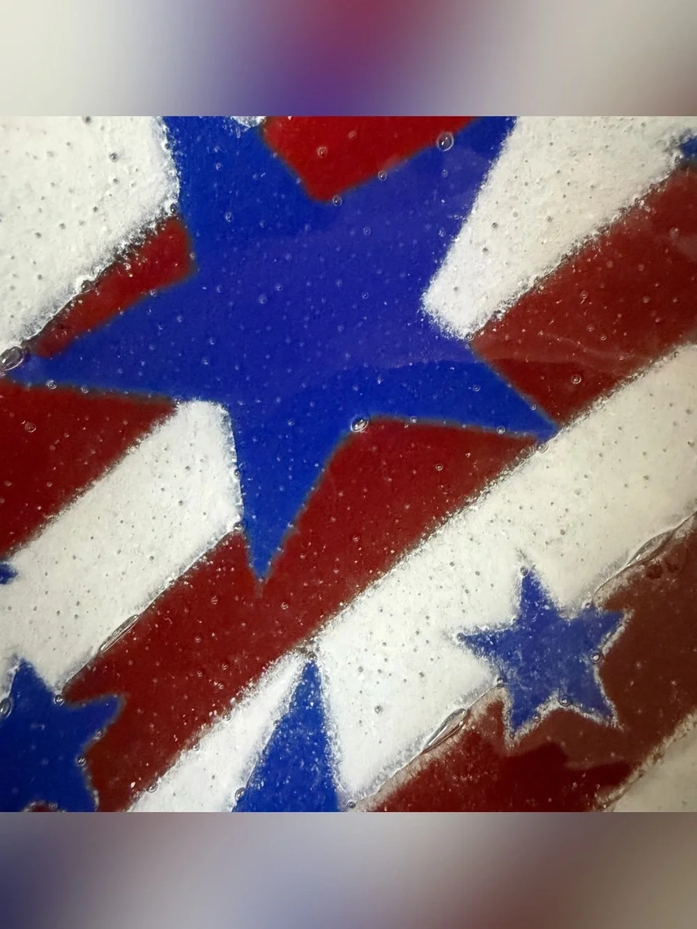 Stars & Stripes - Fourth of July Patriotic Bowl by Peggy Karr